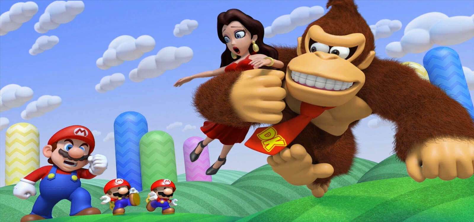 Play Donkey Kong with Mario. Free Flash Game